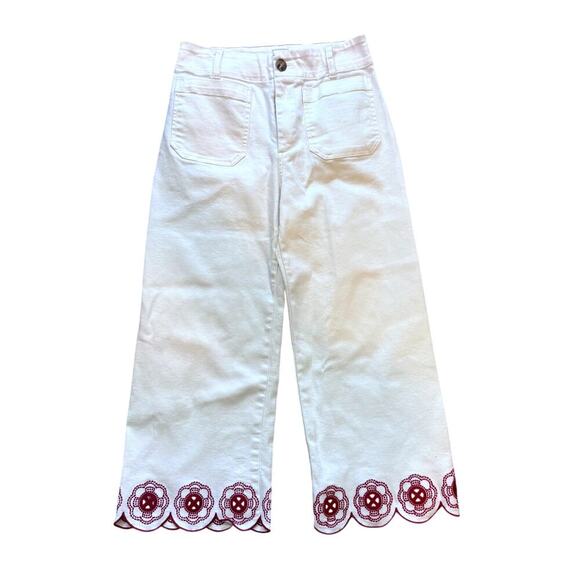 Maeve Denim - NWOT Maeve by Anthropologie The Colette Floral Print Wide Leg Cropped Size 29P